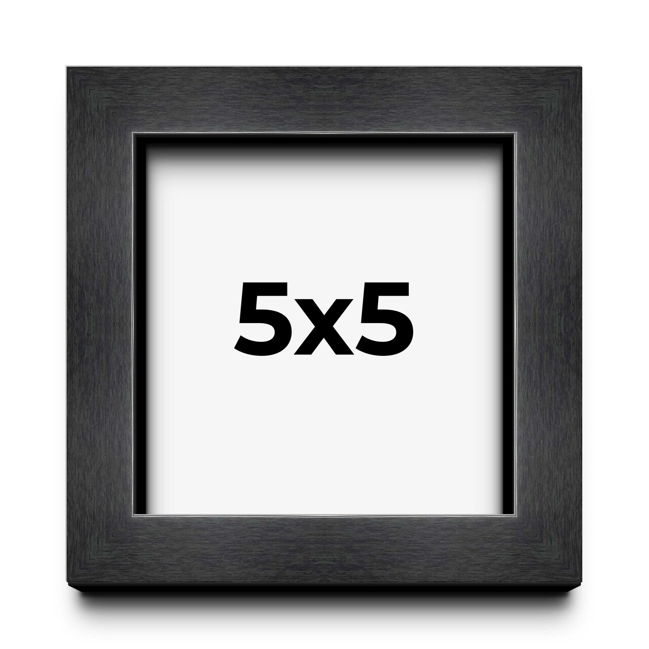 Square Shadow Box 3/4" Depth Grey Picture Frame - UV Acrylic, Backing, Hanging Hardware